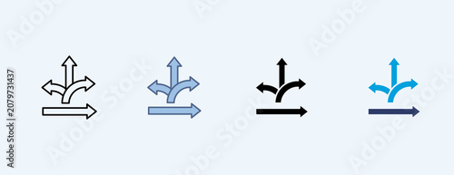 Foto Flexibility Multiple Icon Illustration Vector