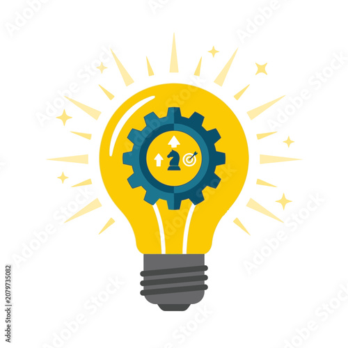 Innovative Business Strategy and Creative Idea Light Bulb Concept