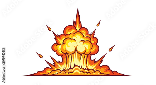 Fényképezés Explosion Burst Effect, Fire Blast, Comic Style
