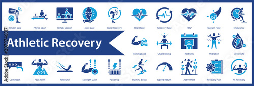 Photos Athletic Recovery web icon set and collection