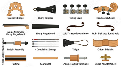 Cello Bridge Parts Accessories.