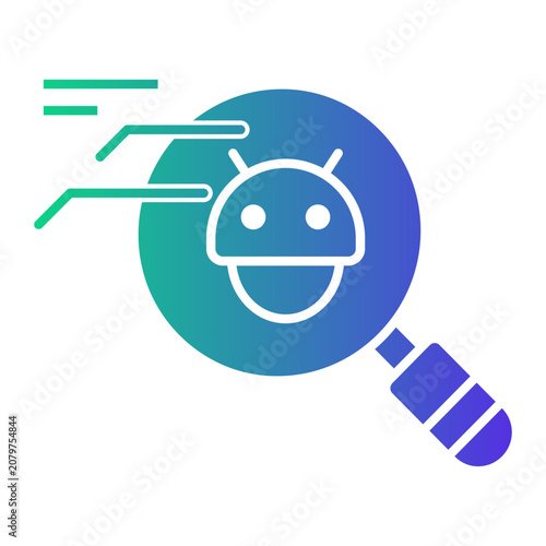 Tableau sur toile anti virus Gradient icon