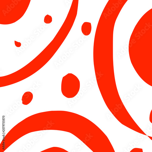 Abstract Red Circular Geometric Pattern Vector Illustration