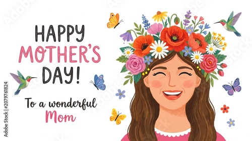 A festive Mothers Day card