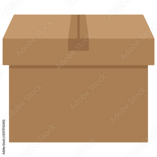Simple cardboard delivery box for shipping and logistics with cardboard delivery shipping commerce
