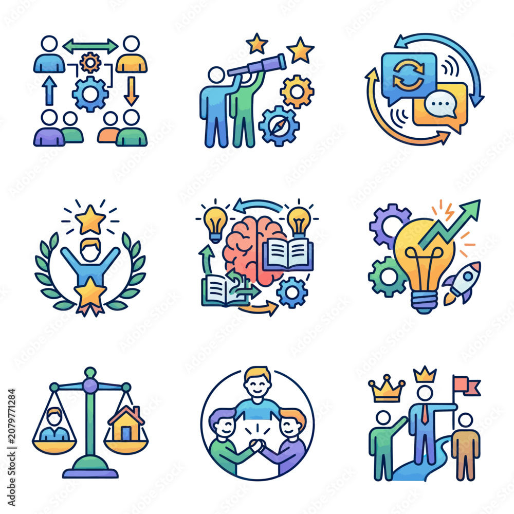 Fototapeta premium Business people icons with teamwork.