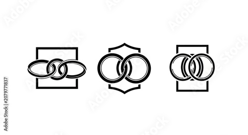Three Interlocking Rings with Different Frame Shapes.