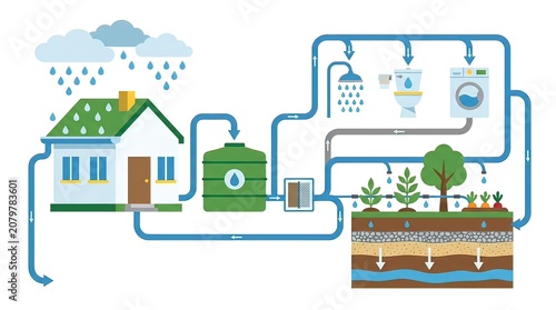 Sustainable Rainwater Harvesting and Greywater Recycling System for Eco-Friendly Residential House