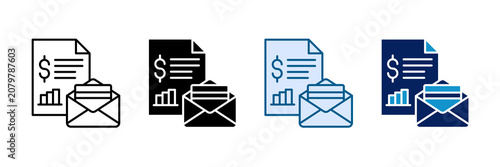 Konstfotografi Credit Report Icon Set Multiple Style Collection