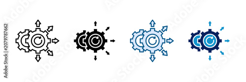 Tableau sur toile Restructuring Icon Set Multiple Style Collection