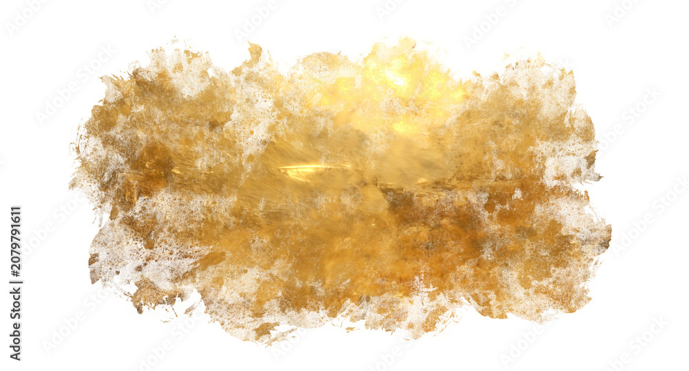 Fototapeta premium Luxury gold paint splash texture background isolated on transparent background