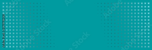 Fotografie Abstract Geometric Pattern in Turquoise and White