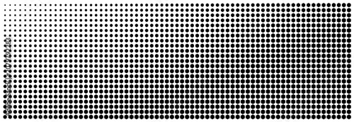 Obraz na płótnie Gradient Dot Pattern in Black and White