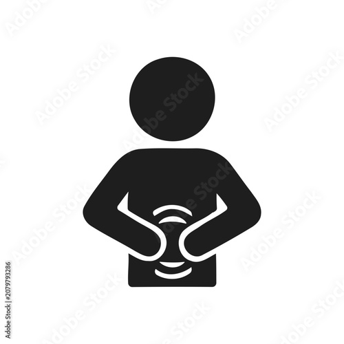 Tableau sur toile Stomach pain and digestive distress icon