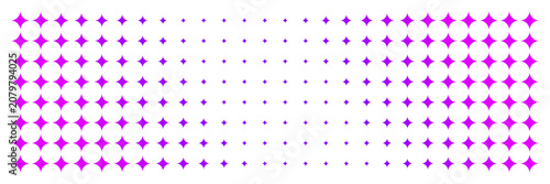 Geometric Pattern of Purple Stars and Circles