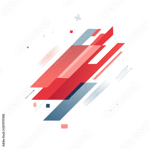 Abstract Dynamic Geometric Ribbon Vector Design