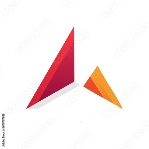 Abstract Gradient Mountain Peaks Vector