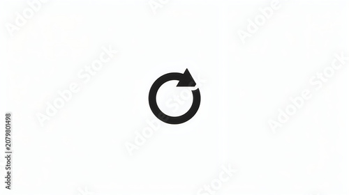 Minimalist Black Circular Arrow Icon for User Interface Design