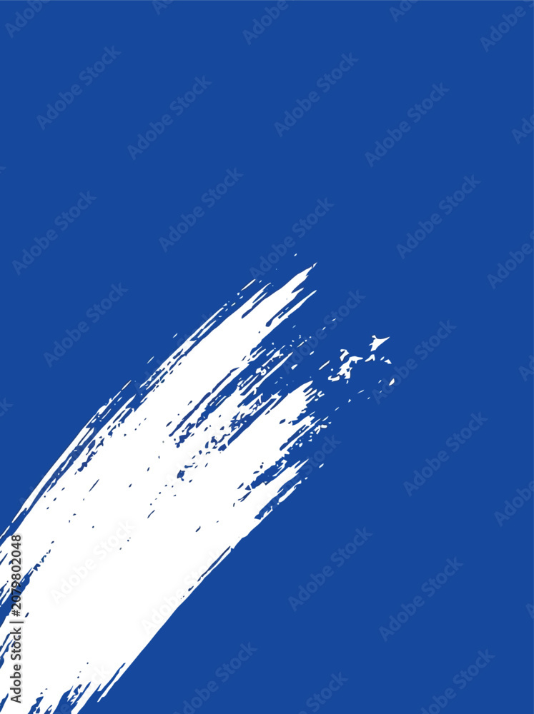 Fototapeta premium Blue Abstract Background with White Brushstroke for Modern Graphic Design and Visual Decor.