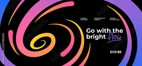 фотографія Abstract Swirl and Wave Color Lines Background