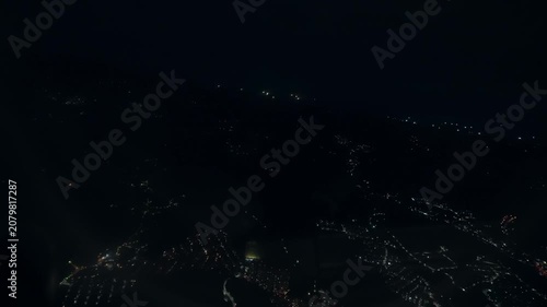 都市の夜景空撮
