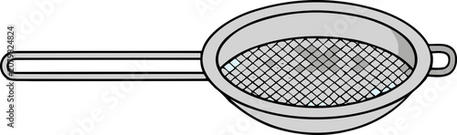 Quadro su tela Kitchen sieve with handle for sifting flour or straining food