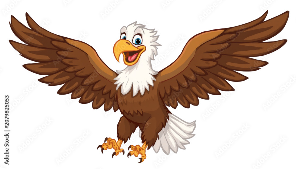 Fototapeta premium the eagle flies and is ready to pounce