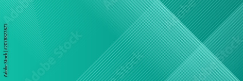 Abstract turquoise gradient background with dynamic diagonal stripes and geometric lines. Vector illustration
