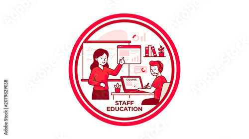 Staff Education Concept: Teacher Training Student Learning Business Growth