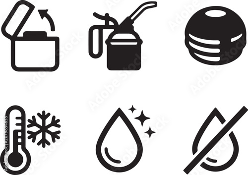 Household and cleaning icons collection.