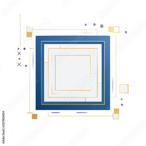 Nested Squares Geometric Vector Design