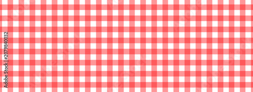 Checkered picnic plaid texture. Gingham or vichy pattern. Tablecloth, blanket, basket napkin or towel print. Italian pizzeria background. Wrapping paper or textile design.eps10 illustration.