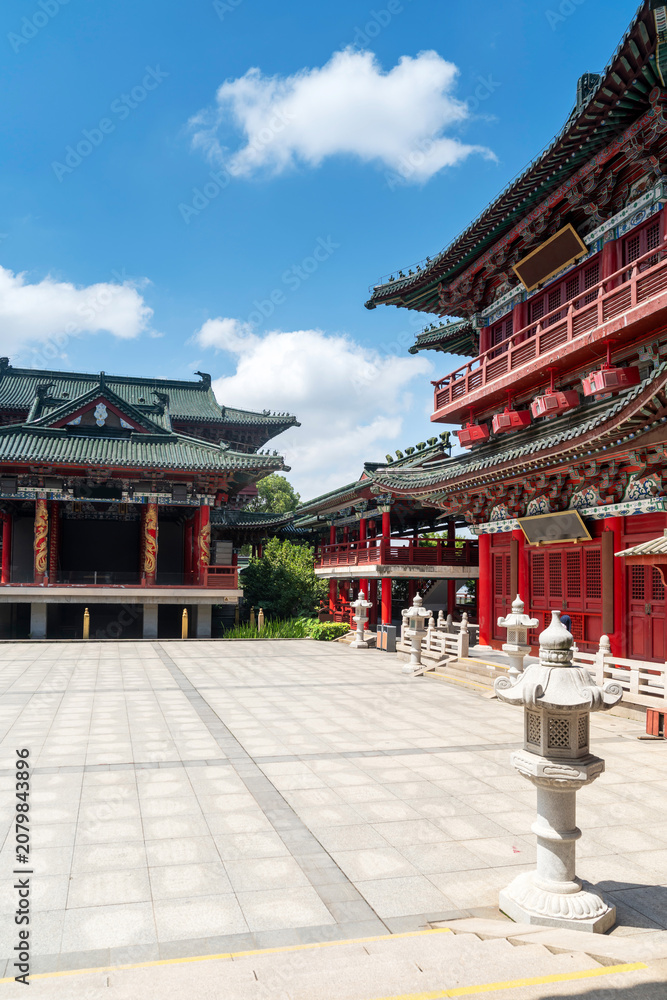 Fototapeta premium Tengwang Pavilion,Nanchang,traditional, ancient Chinese architecture, made of woo