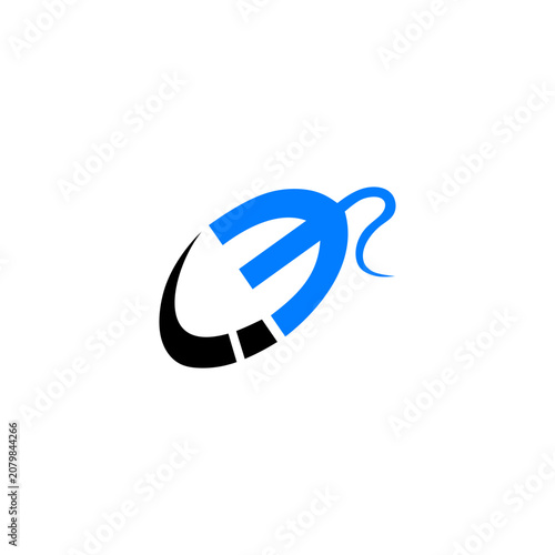 Stylized computer mouse icon representing technology and web browsing