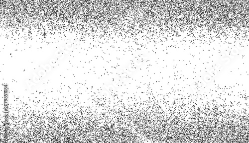 Abstract grunge texture with black noise particles on white background clean outline symbols and architectural layouts