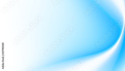 Quadro su tela Wave fill right side blue overlay with soft gradient in sky blue cyan azure whit