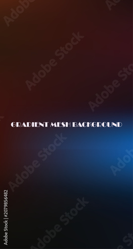 Dark brown and electric blue gradient mesh background, with subtle light