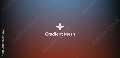Warm gradient mesh background, with a subtle, starburst and text