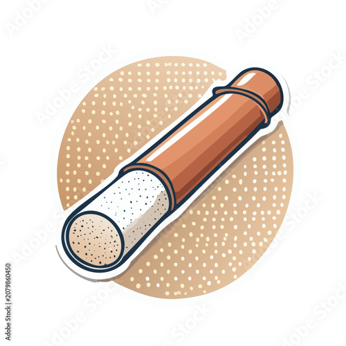Flat illustration of an hourglass with sand