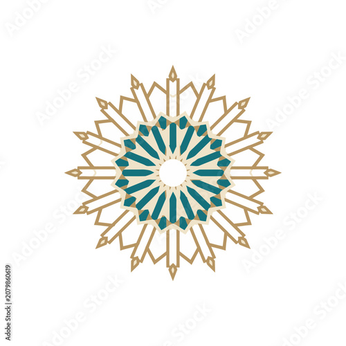Geometric Snowflake Vector Design