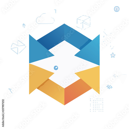 Low Poly Geometric Mountain Vector Illustration