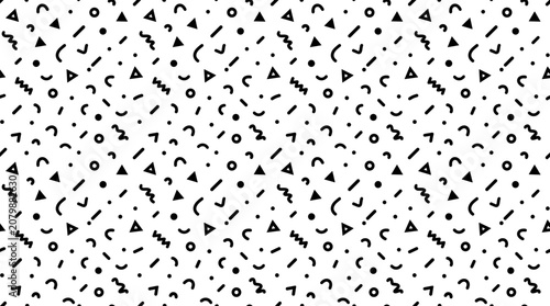 Quadro su tela Repeating Binary Code Zeros and Ones Pattern in Monochrome Minimalist Style