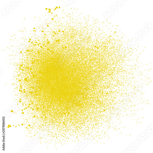 Yellow Holi Powder Color Burst Explosion Transparent PNG Overlay Isolated for Festival Celebration Design
