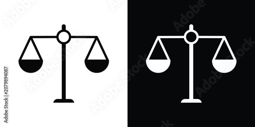 Cuadro en lienzo justice scale icon