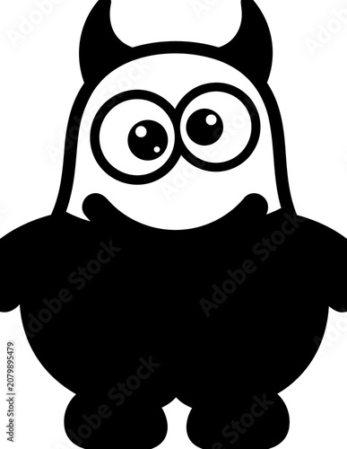 Konstfotografi Cartoon monster with big eyes.