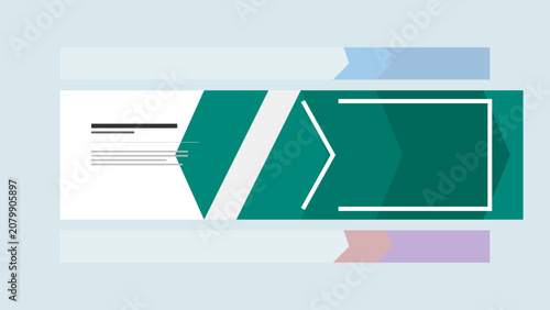 Modern Teal Business Banner Template with Geometric Arrow Shapes