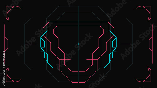 Futuristic Sci-Fi HUD Interface Gaming UI Vector Design
