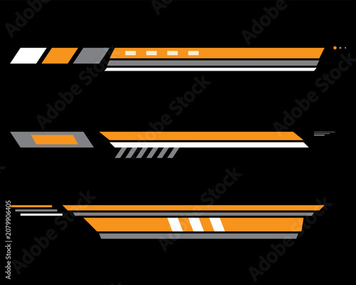 Futuristic Sci-Fi Lower Thirds Set for Gaming and Tech UI Interface