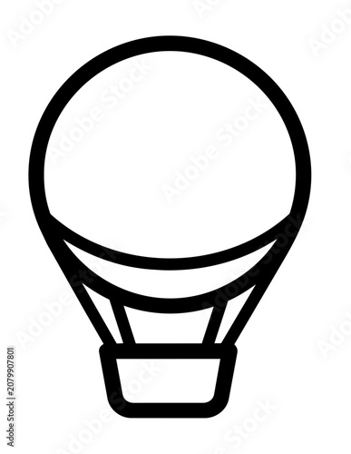 Hot air balloon icon symbol.