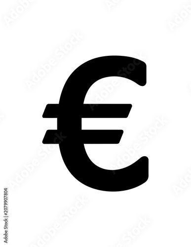 Euro Currency Symbol Icon Sign.